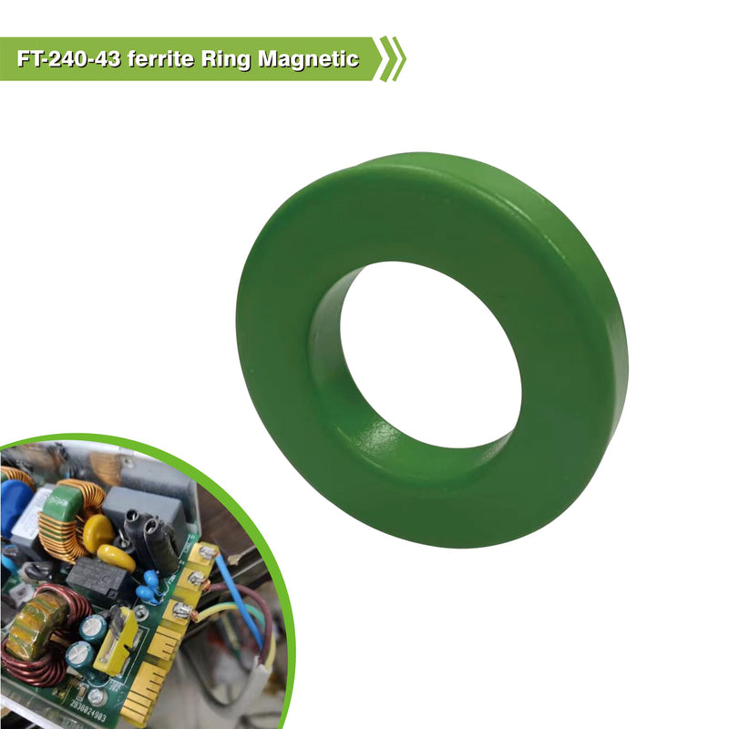 [Australia - AusPower] - FT-240-43 ferrite Ring Magnetic core 43 Material - Diameter 2.4 inches, Used for RFI Suppression, broadband, and Power Transformers | Precision Manufacturing, Suitable for 5-500 MHz Applications 