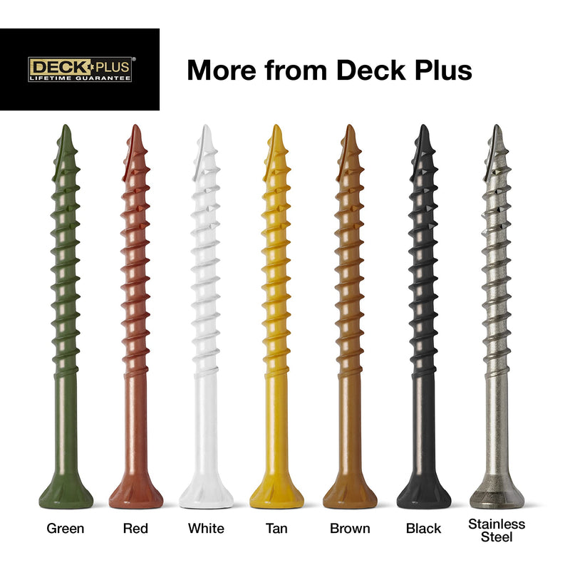 [Australia - AusPower] - Deck Plus 48423 Wood Screws #10 x 4", Tan, 1lb Box, 43 pieces 