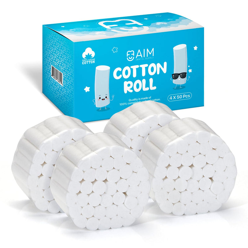 [Australia - AusPower] - Dental Cotton Rolls - Nose Bleed Stopper - Nose Bleed Plugs for Kids or Adults - Highly Absorbent Gauze Rolls & Cotton Roll - Non Sterile 1.5 Inch Rolled Cotton Pads (Pack of 50) 