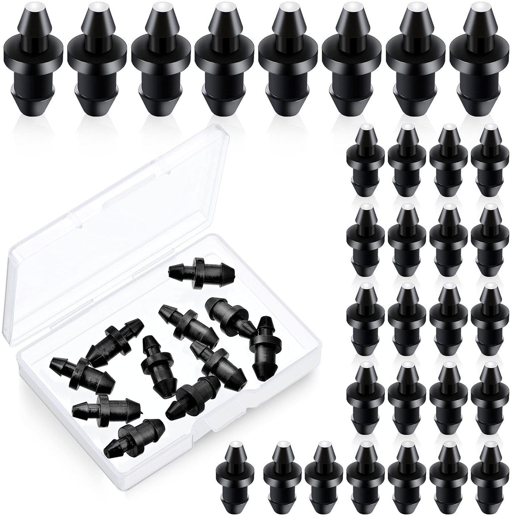 Drip Irrigation Plugs Black Irrigation Plugs 1/4 inch Tube End Closure Irrigation Plugs Goof Hole Plugs for Irrigation Dig Home Garden Lawn Pipe Supplies (100 Pieces) 100