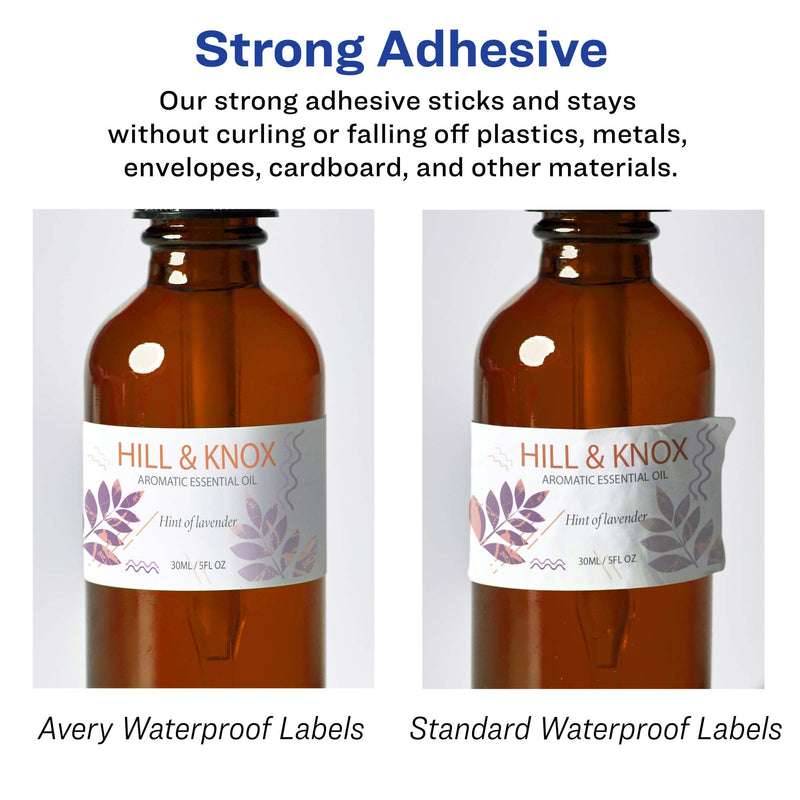 Avery Printable Durable White Rectangle Labels, Sure Feed Technology, 5" x 3.5", Waterproof Labels, Laser & Pigment-Based Inkjet Compatible, 100 Total 100 labels