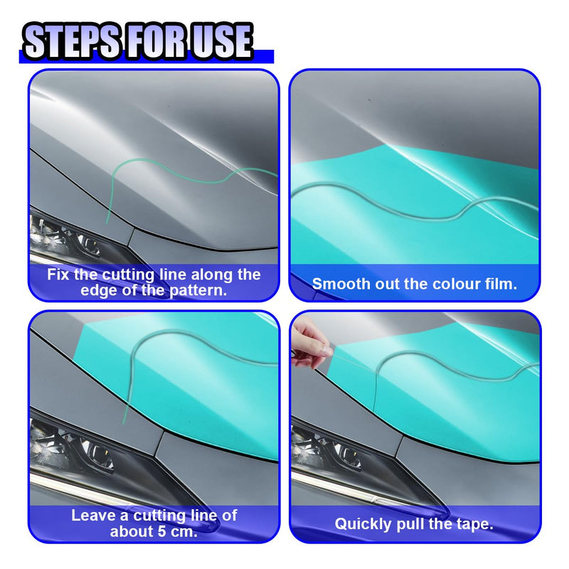 YoRise Car Vinyl Wrap Cutting Tape Roll, 32.8FT/10M Finish Line Tape Car Film Cut Tool, Knifeless Edge Detailer Wrap Tool, Car Exterior Graphic Decal Accessories for Cars/Motorcycles/Boats (32FT-10M) 32FT-10M