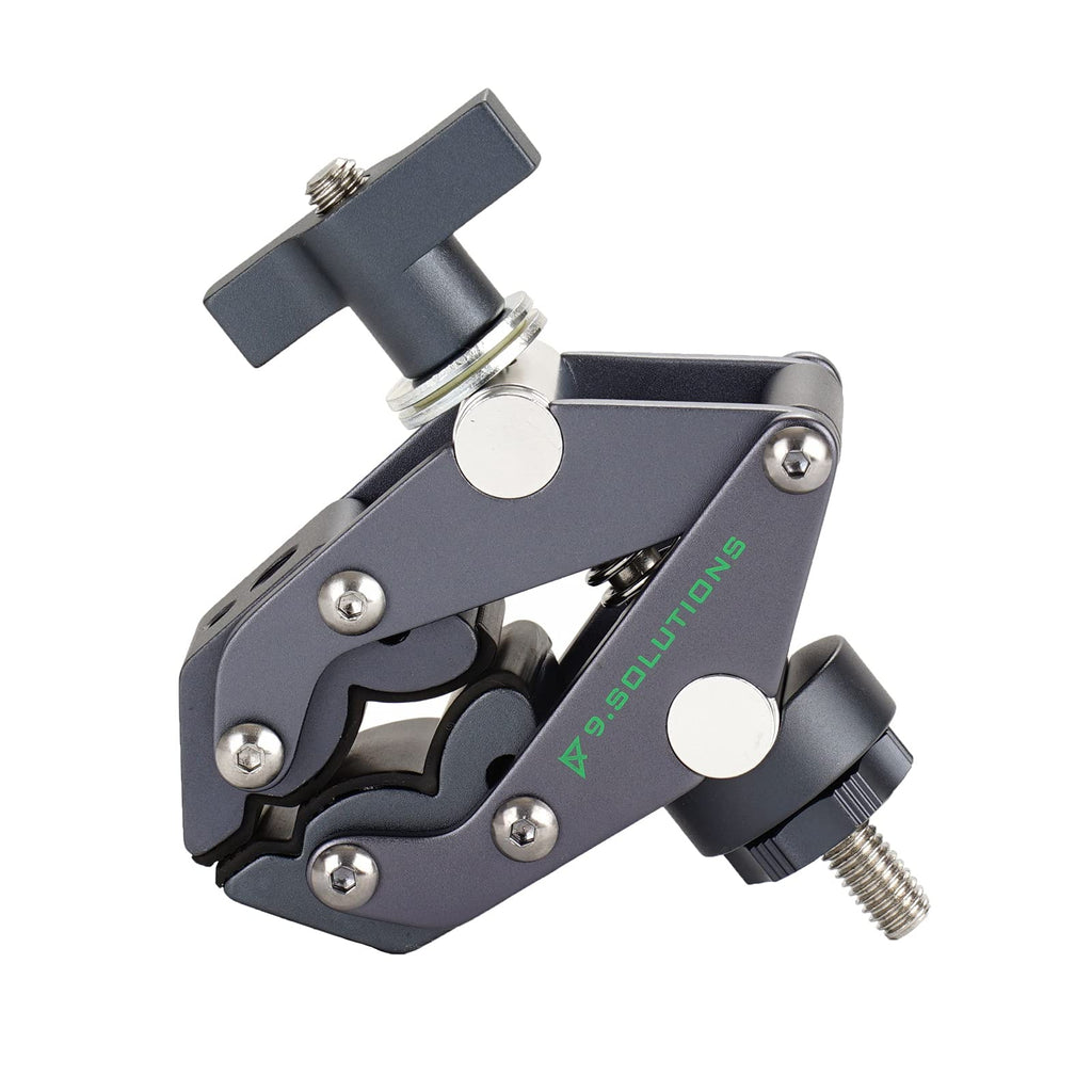 9.Solutions Savior Clamp, Articulated Jaws, Max Load: 66lbs, 9.XS1005, fit firmly onto any oddly shaped object, mount multiple pieces of equipment on one clamp