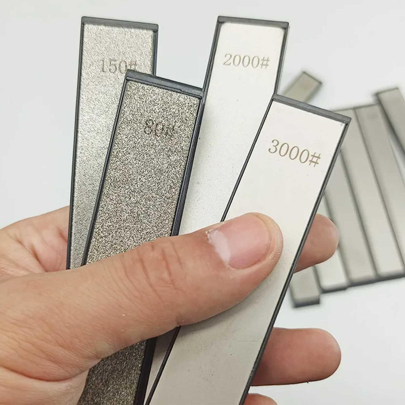 [Australia - AusPower] - 9 Pcs Diamond Knife Sharpening Stone Set, Professional Diamond Whetstone Set with Base for Ruixin Sharpener (SET-B) SET-D 