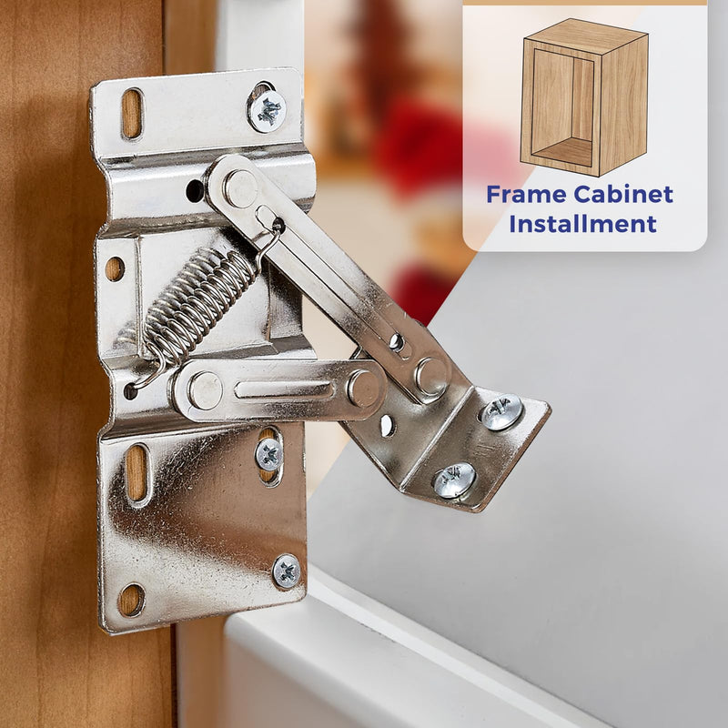 Ravinte 3 Pair Tip Out Tray Hinges Kitchen Cabinet Hinges Self Closing Cabinet Door Hinges Kitchen Cabinet Door Satin Nickel Durable Easy Install Bathroom Sink Front Drawer Hardware