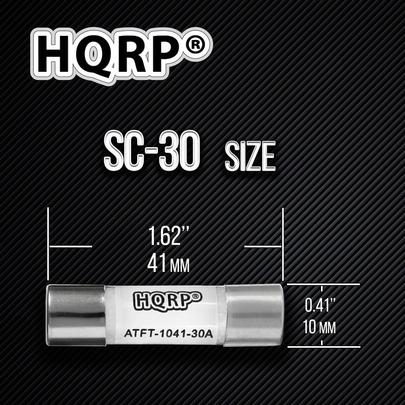 [Australia - AusPower] - HQRP 5-Pack Spa Hot Tub Slow Blow Fuse, SC-30 Class G Time Delay 30 Amp Fuse 480 V, Replacement for Bussmann SC30, Buss Sc-30, LIttelfuse SLC30, Edison, Gecko, Compatible with Balboa, Spa Builders 