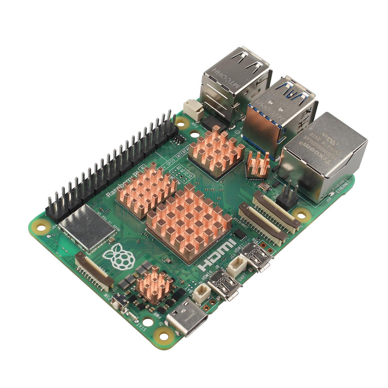[Australia - AusPower] - ZDE Pack of 10 Pure Copper Heatsink Self-Adhesive Quiet Passive Cooling Heatsink Compatible with Raspberry Pi 5 4B CPU Heatsink Replacement 