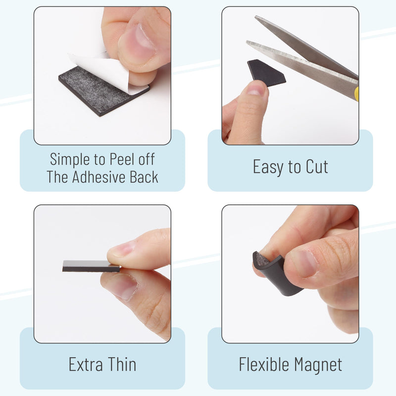 [Australia - AusPower] - Mr. Pen- Self Adhesive Magnet Squares, 120 Pcs, Small Square Magnets with Adhesive Backing 