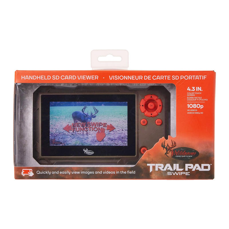 [Australia - AusPower] - WILDGAME INNOVATIONS Trail Pad Swipe | VU60 SD Card Viewer for Hunting & Wildlife Observation | Compact Water-Resistant Memory Card Reader with 4.3" Touch Screen, Dark Green 