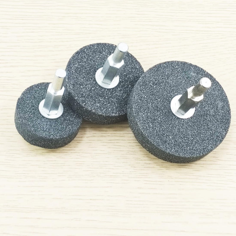 [Australia - AusPower] - 𝐉𝐔𝐍𝐋𝐈𝐗𝐍 3 Pcs Mounted Stone Grinding Wheels with 1/4-Inch Shank 40mm/50mm/60mm Diameter Abrasive Stone Grinding Wheels for Drill, Grinder, Rotary Tools 