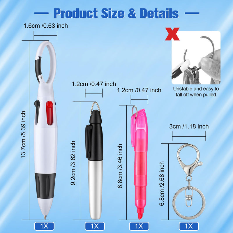 [Australia - AusPower] - Enhon 6 Pack Nurse Tools Set, 2 Rechargeable LED Pen lights with Two Sources and Pupil Gauge, One 6'' Trauma Bandage Shear and 3 Mini Highlighter Nurse Pen for Nurse, Nursing Student, Doctor (Black) Black 
