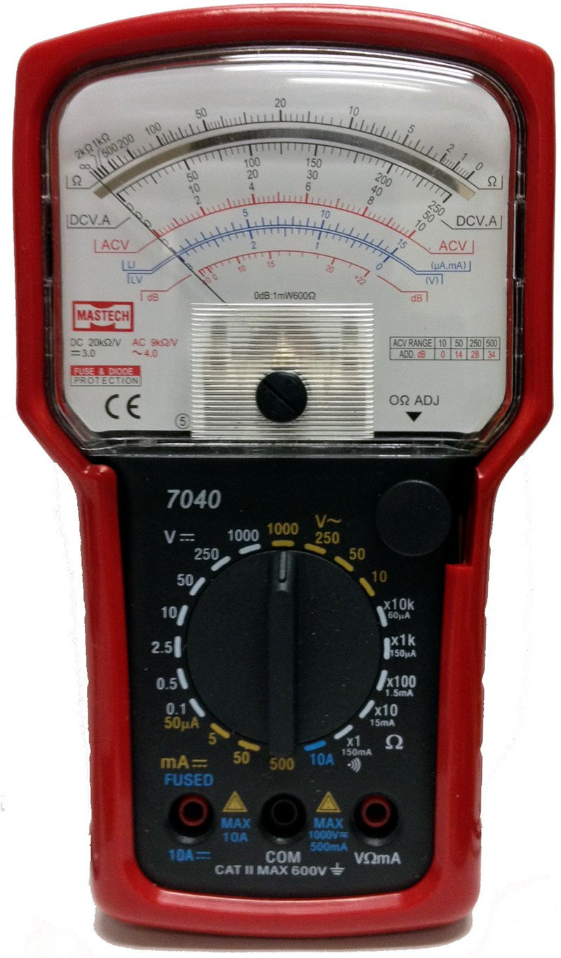 [Australia - AusPower] - Tekpower TP7040 20-Range AC/DC Analog Multimeter General Purpose with High Accuracy and Well Built Details, Strong Needle 