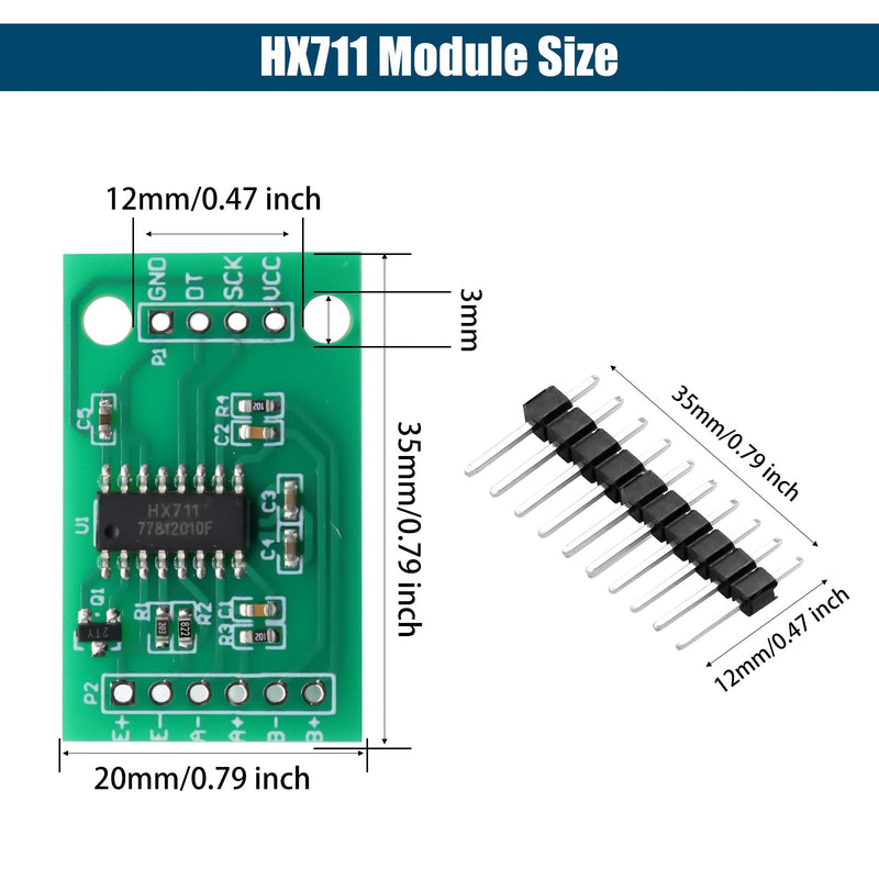 [Australia - AusPower] - HX711 Weighing Sensor Module Binghe Pack of 5 HX711 Pressure Sensor Module 24 Bit A/D Precision HX711 Load Cell Module High Precision Weighing Sensor Module Compatible with Arduino 