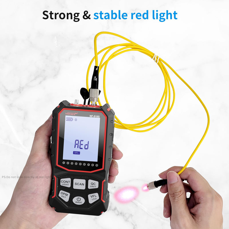 NOYAFA NF-918S Network Cable Tester with 6 wavelength Optical Power Meter, Cable Toner Ethernet Cable Tester RJ45 Network Tester with Visual Fault Locator, PoE Tester Network Tools