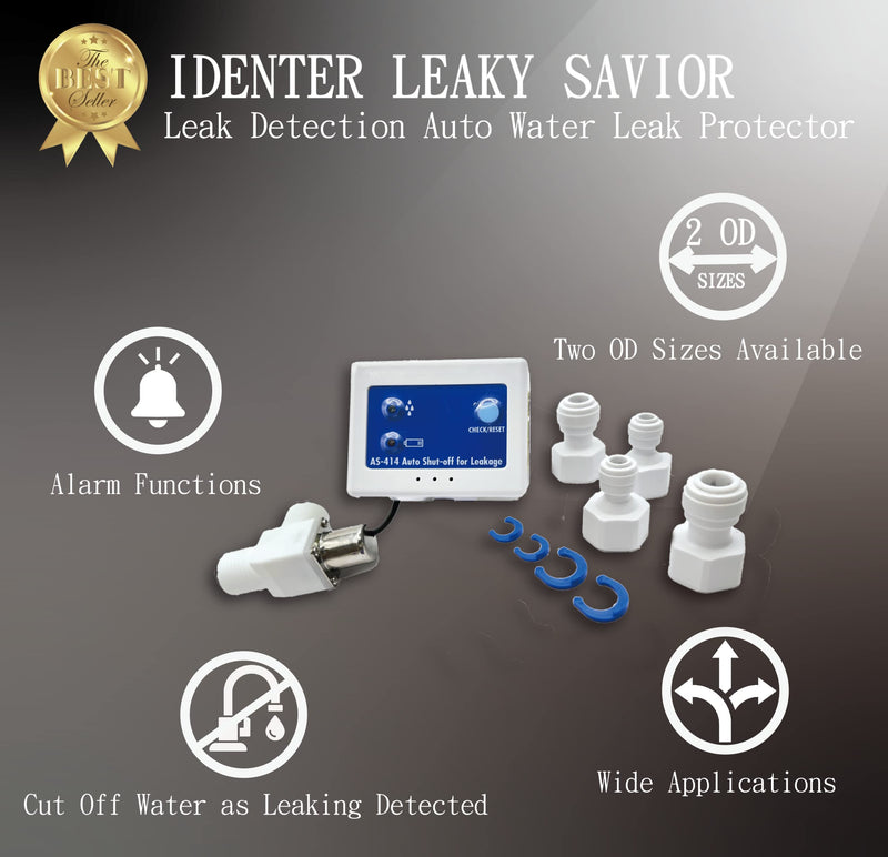 [Australia - AusPower] - Water Leak Detector with Sensor Alarm, Power Insufficient Detection, Auto Shut-Off, Water-Saving, Home Assistant, Automation Improvement for Bathroom, Laundry, Basement, Kitchen 