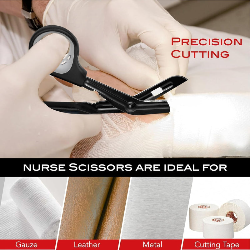 [Australia - AusPower] - Trauma Shears for Doctors, Nurses, Paramedics, EMTs – 7.5” Rubberized Bandage Scissors for Easy Grip - Trauma Shears for Nurses and First Aid Box – Stainless Steel First Aid Scissors 
