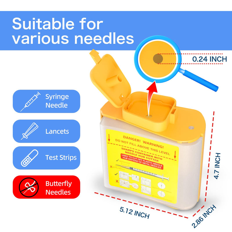 [Australia - AusPower] - Needle Hub Cutter, Disposal Sharps Container for Cutting and Storege of Needle Hub L M 