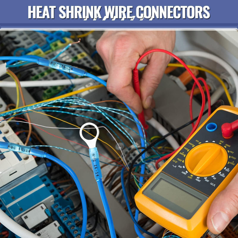 680PCS Heat Shrink Butt Connectors, Sopoby Marine Grade Electrical Wire Connectors Kit, Tinned Red Copper Insulated Waterproof Crimp Terminals Butt Splice for Cable,Boat,Wiring