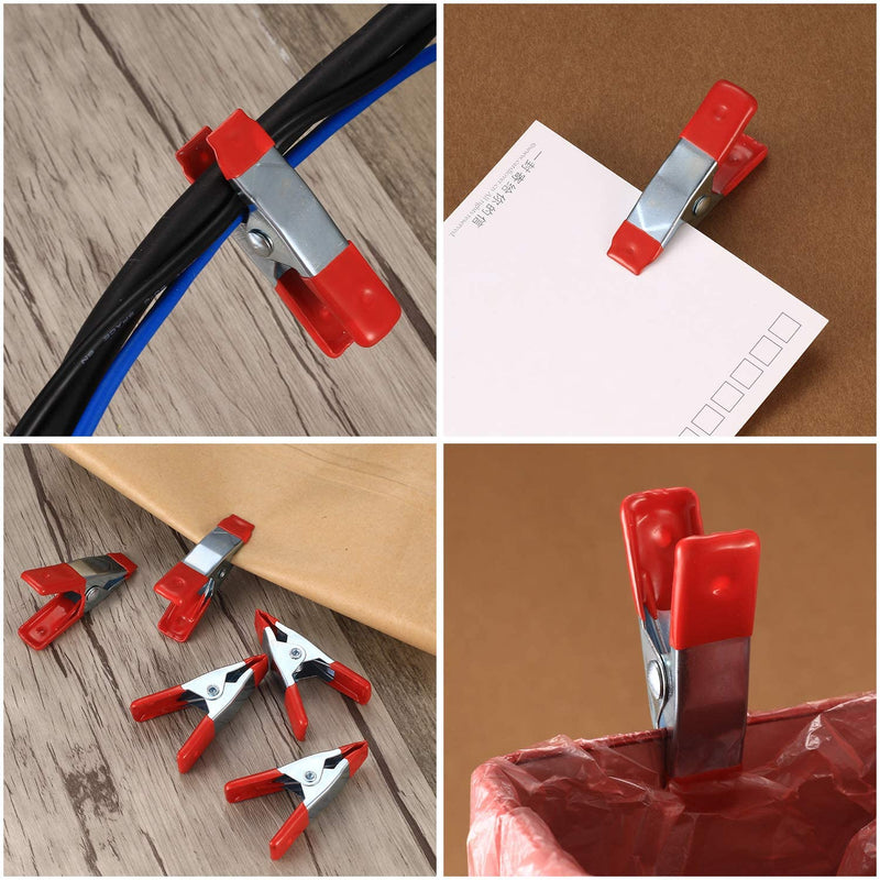 [Australia - AusPower] - 20 Pcs 2" inch Metal Spring Clamps, Heavy Duty Spring Metal Clips Clamps, Tent Clips with Rubber Tips for Woodworking Camping Home Improvement Photography Projects 