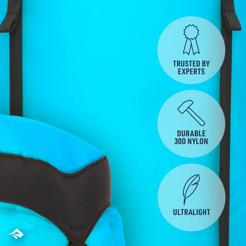Sea to Summit Ultra-SIL Compression Sack, Ultralight Outdoor and Travel Storage Atoll Blue 13 Liter