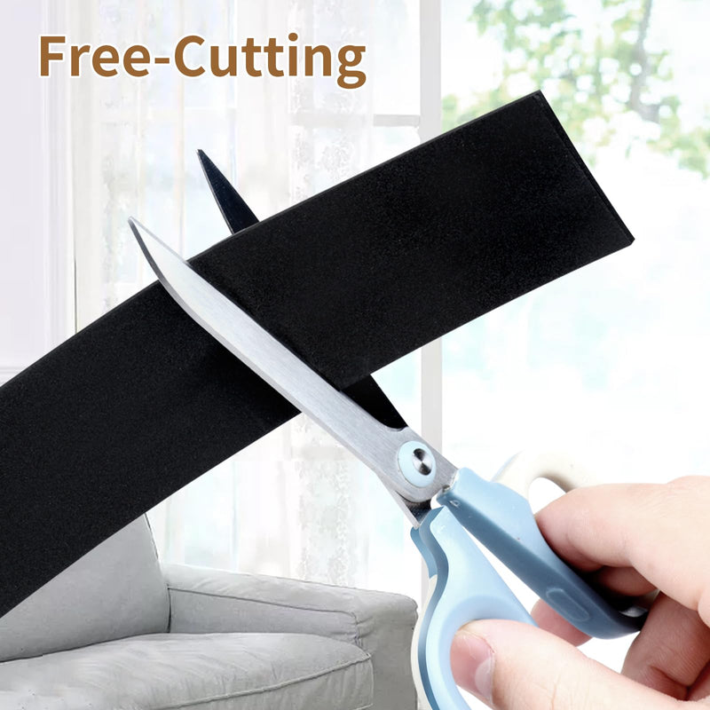 ZOMPAGO Foam Tape Weather Stripping, 2.4in x 16.4FT Black Single Sided Adhesive Rubber Seal Strip, Window Gap Filler & Door Seal Weatherstripping for Doors, Exterior Window Gasket Door Insulation
