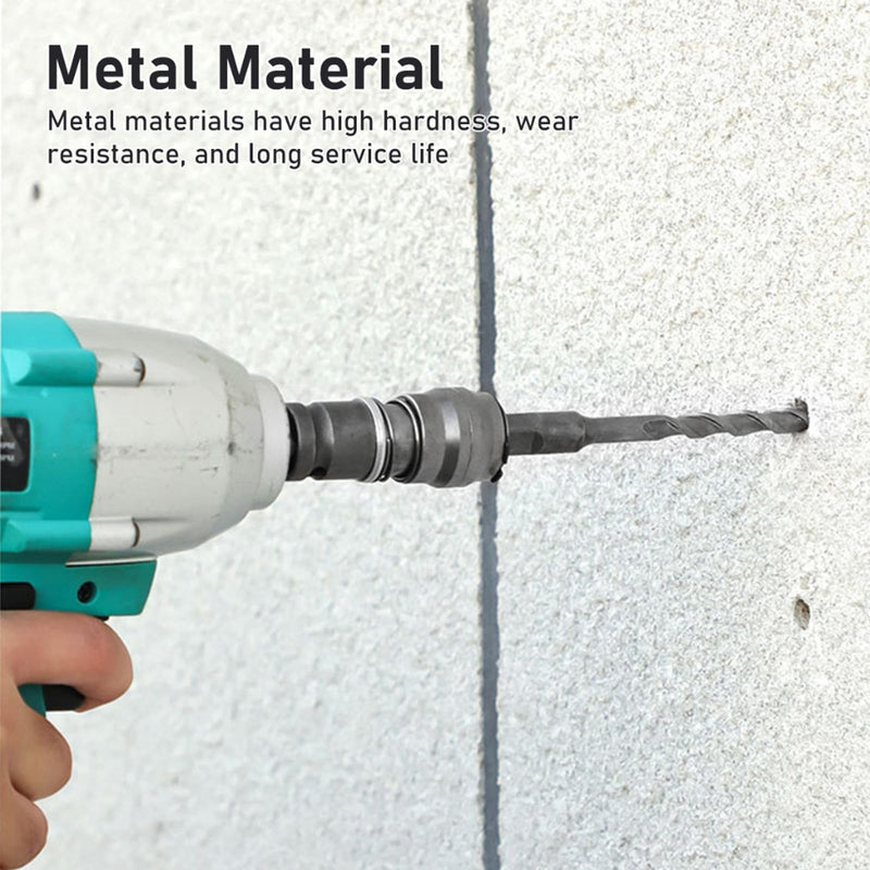 [Australia - AusPower] - Electric Wrench to Electric Hammer Drill Converter ElectricWrench Drill Chuck Adapter Conversion Adapter (Round Handle) Round Handle 