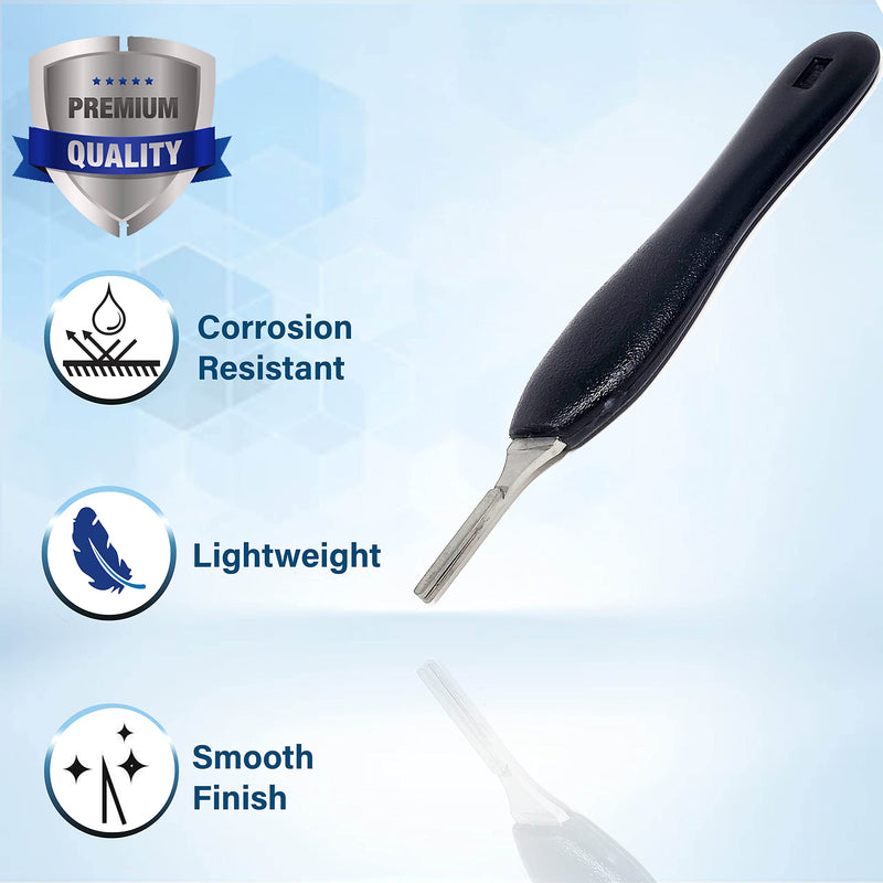 [Australia - AusPower] - Plastic Handle Deluxe Scalpel Handle #8, Stainless Steel tip (Fits Size #60, 70 Scalpel Blades) 