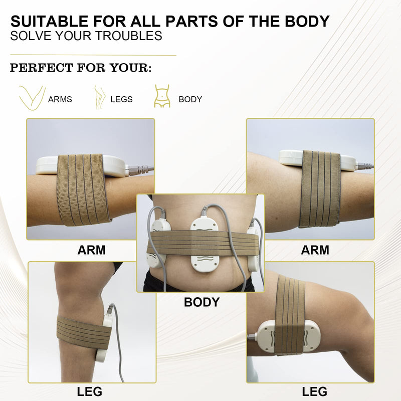 [Australia - AusPower] - Elastic Bandage Spare Parts Wrap Elastic Wrap Strape Band Straps Banda Elastica Lipo Pad Band Beauty Machine Accessories 3 Size 10 pcs Tan Elitzia Brown 