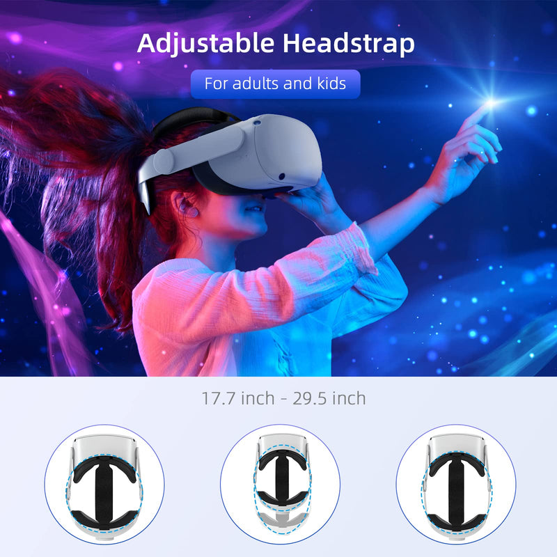 [Australia - AusPower] - Head Strap Compatible with Oculus Quest 2,Meta Quest 2 Accessories Adjustable Elite Strap Replacement for Enhanced Comfort Support and Gaming Immersion in VR (Comfort Head Strap only) 