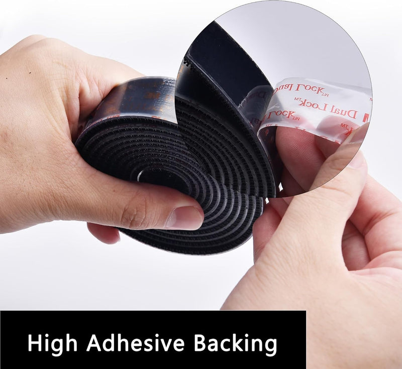 [Australia - AusPower] - Dual Lock SJ3550 Reclosable Fastener 2''×3Ft Black Heavy Duty Mounting Tape Strong Adhesive with Interlocking Mushroom-Shaped Heads for Indoor and Outdoor Use 1 Pack 