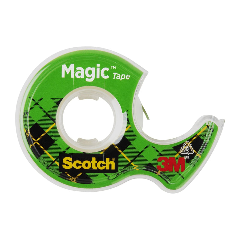 Scotch Magic Tape, 1 Roll, Numerous Applications, Invisible, Engineered for Repairing, 1/2 x 800 Inches, Dispensered (119) Pack of 1 Transparent Tape