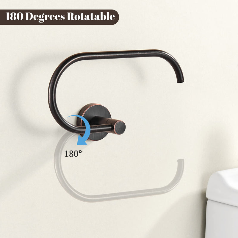 Bronze Toilet Paper Holder Towel Ring,Oil Rubbed Bronze Toilet Roll Holder Hand Towel Holder Bathroom Accessories,Wall Mount Rustic Farmhouse Rustproof Stainless Steel Hardware Set 2PC Oil Rubbed Bronze