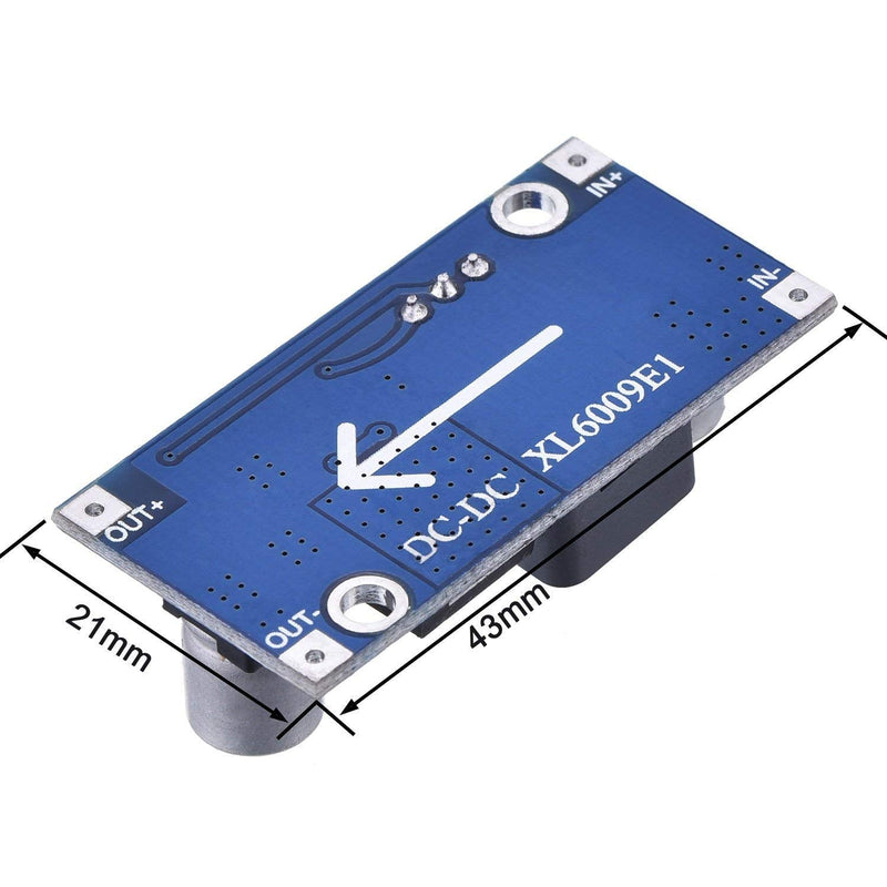 Hailege 5pcs XL6009 DC-DC Adjustable Boost Module DC3.0-30V to DC5-35V Output Voltage Power Converter PCB Module 400KHz