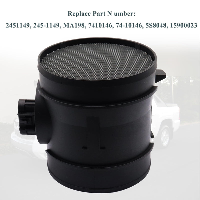 [Australia - AusPower] - Mass Air Flow Sensor MAF Compatible with 2007-2008 Avalanche/2007-2009 Silverado Suburban 1500 2500 350,Replace for 2451149 245-1149 MA198 7410146 74-10146 5S8048 15900023 