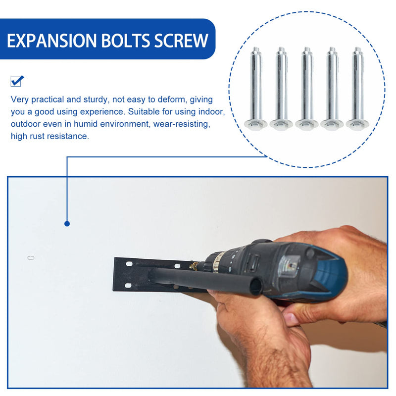 [Australia - AusPower] - POPETPOP Screws Steel Spikes Bolt Anchors for Bumps, 10pcs Expansion Bolt Asphalt Concrete Roads Anchor Bolt for Driveway Bolts 