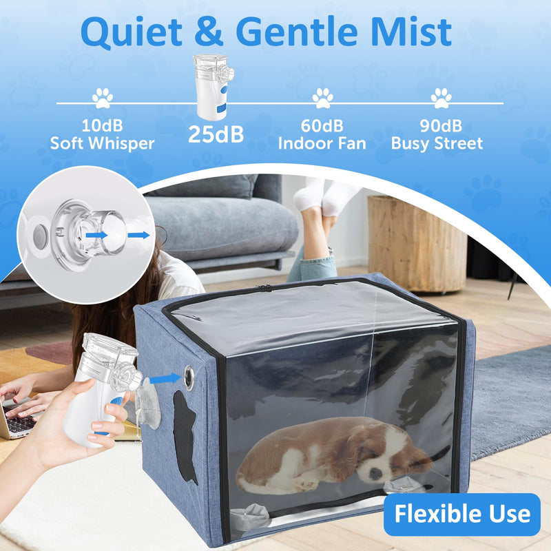 [Australia - AusPower] - Nebulizer for Dogs Handheld Dog Nebulizer – Portable Pet Device with Dog Mask, USB Rechargeable, Quiet Operation 