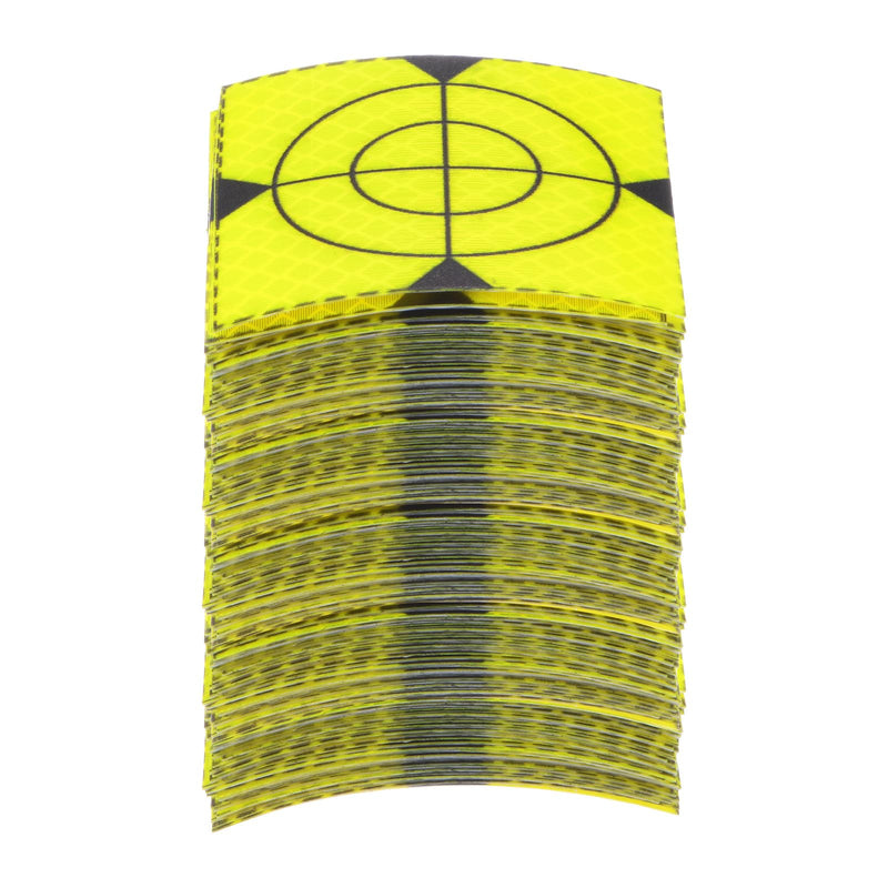 HARFINGTON 100pcs Survey Reflector Sheets 60x60mm Self-Adhesive Reflective Tape Survey Target Mark for Total Stations, Green 100 60mm x 60mm