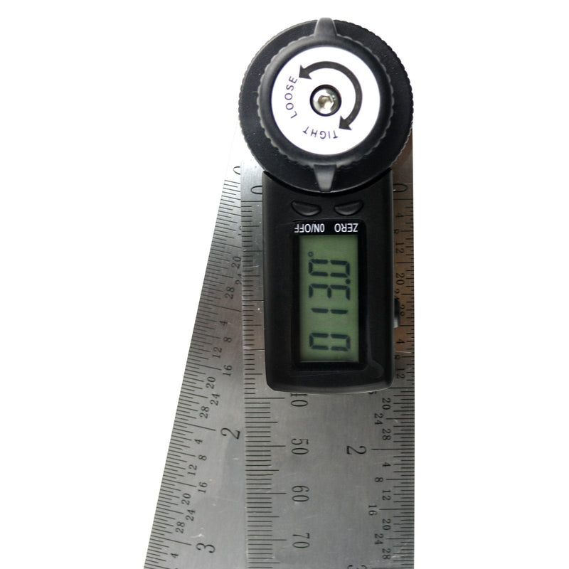 [Australia - AusPower] - Stainless Steel Digital Angle Ruler Gauge Finder Meter Protractor Measure Metric and Imperial Scale for Automobile constructions Boating Woodworking (Stainless Steel Ruler) 