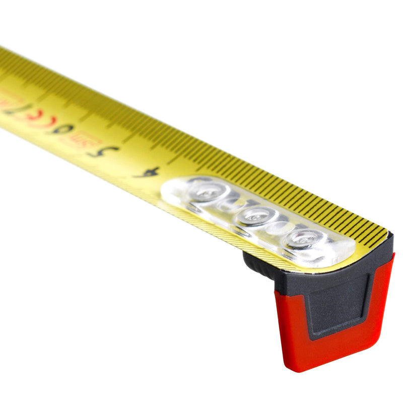 [Australia - AusPower] - SOLA Big T Tape Measure 5 m / 19 mm Extremely Robust Professional Tape Measure with Belt Clip Steel Tape Painted Yellow with mm Scale Accuracy Class I Roll Meter with Non-Slip End Hook Length 5 m / 19 