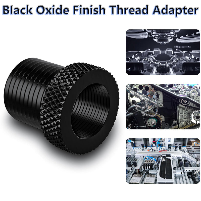 [Australia - AusPower] - 2 Pack Thread Adapters and Washers?1/2x28 to 3/4x16 Steel Thread Protector with Rubber Washer (Black) (1/2x28-3/4x16) 1/2x28-3/4x16 