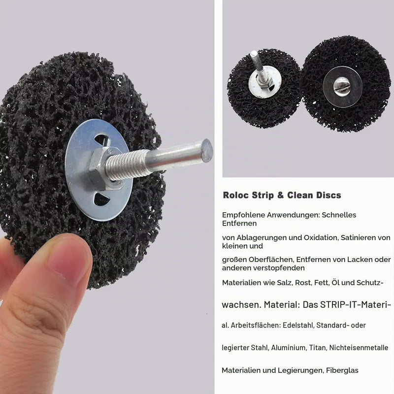 CSD Disc, Cordless Screwdriver, Sanding Discs, Cleaning Disc, 75 mm, Pack of 5 | CBS grinding wheel, coarse cleaning disc for angle grinders of paint, rust welds, oxidation cleaning and removal