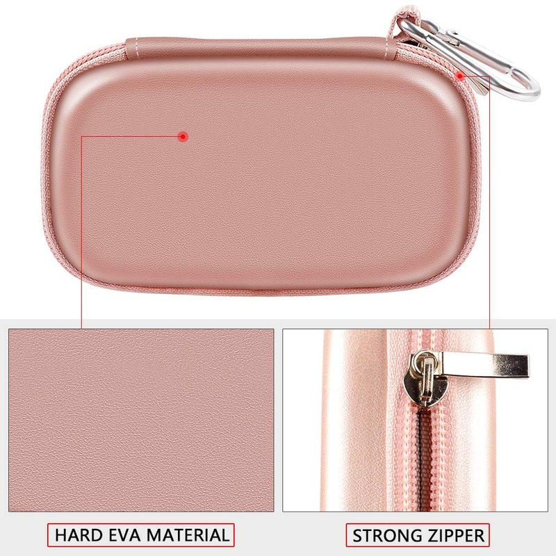 [Australia - AusPower] - MP3 & MP4 Player Case for SOULCKER/G.G.Martinsen/Grtdhx/iPod Nano/Sandisk Music Player/Sony NW-A45 and Other Music Players with Bluetooth. Fit for Earbuds, USB Cable, Memory Card - Rose Gold 