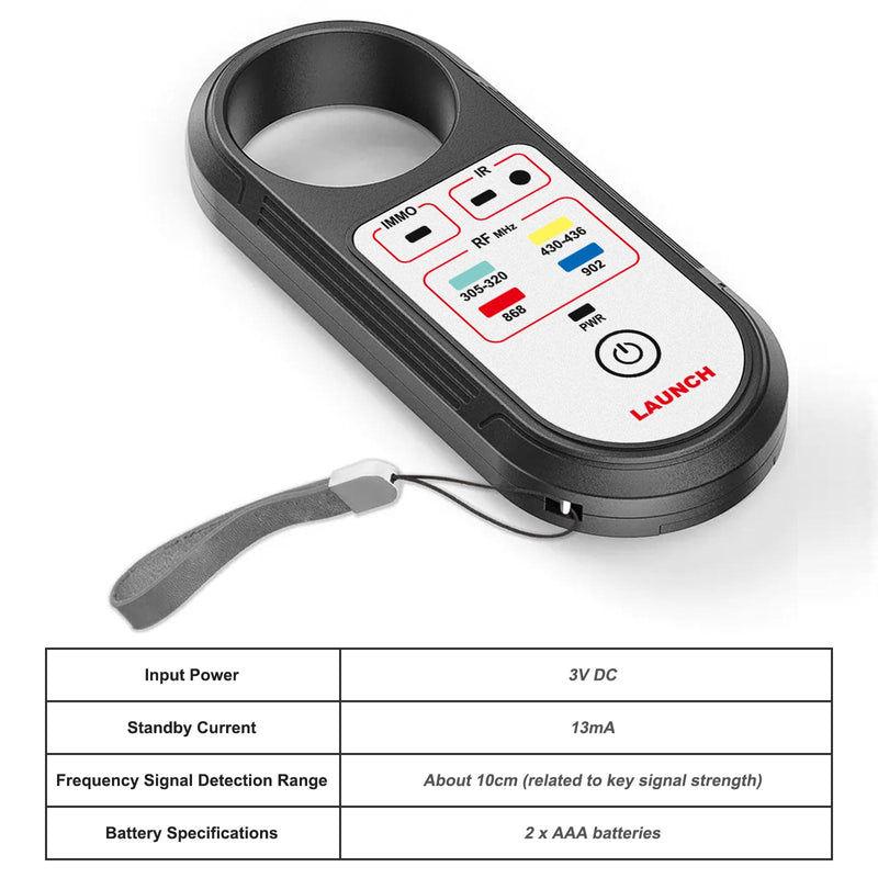 LAUNCH Remote Key Frequency Tester 315/433/868/902MHz Infrared Signal Detection, Key Fob Signal Tester