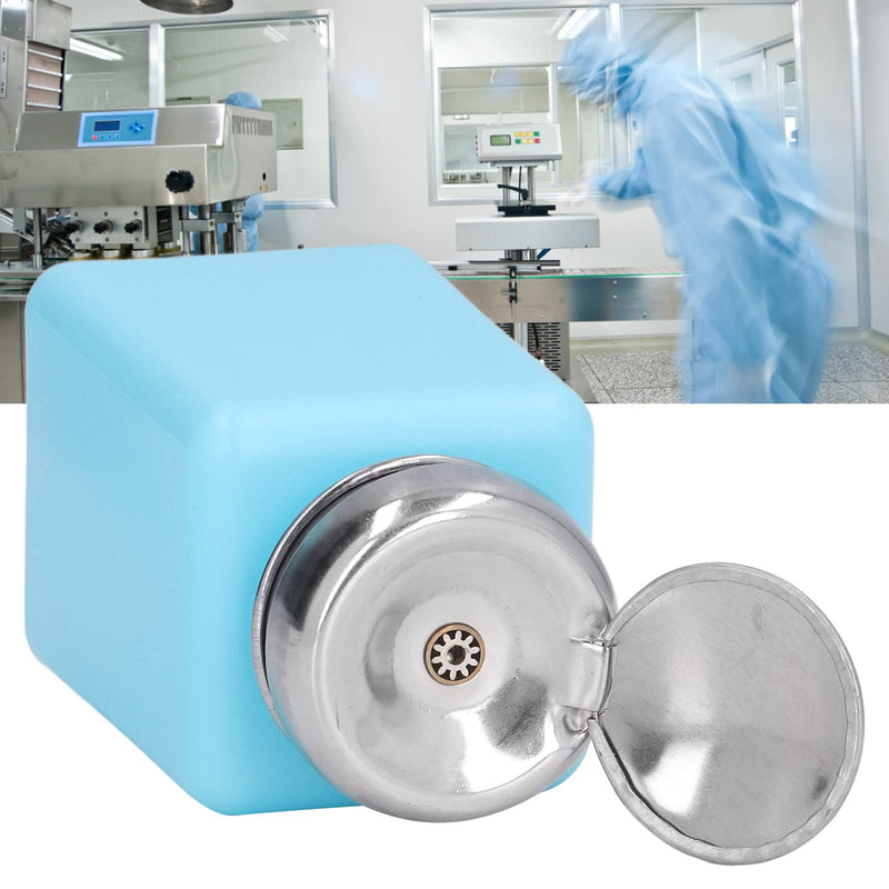 200 ml Press Type Solvent Dispenser ESD Safe Antistatic Square Bottle ESD Safe Dispenser Bottle Liquid Dispenser with Stainless Steel Lid (Blue)