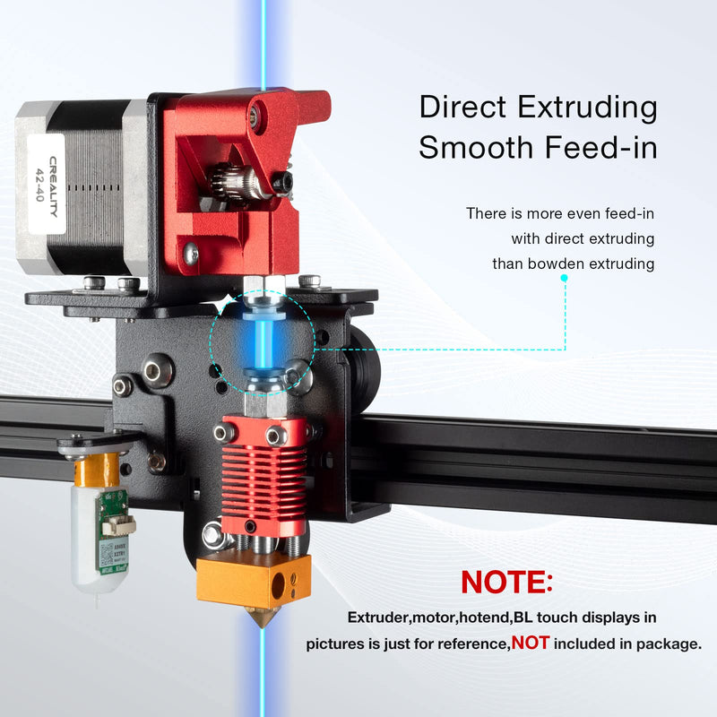 Ender 3 Direct Drive Conversion Bracket Bundle with Dual Gear Extruder with Two Washers Metal Drive Feeder Upgrade Kit
