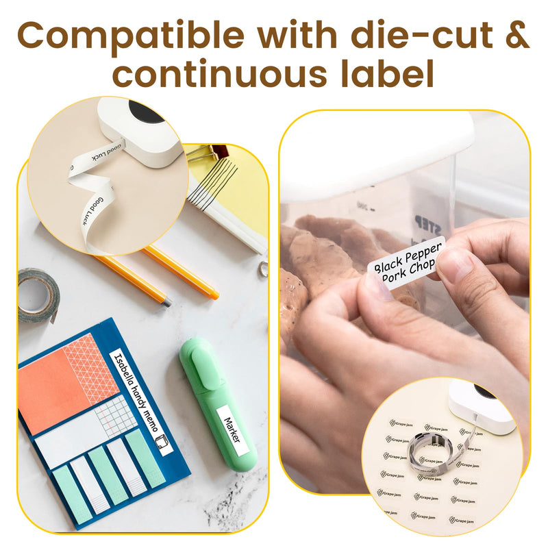 Phomemo Label Maker, D30 Bluetooth Mini Label Maker Machine, Small Portable Thermal Printer Rechargeable for Home School Classroom Teacher Supplies Office Labeler Wide Format Plotter Printers White