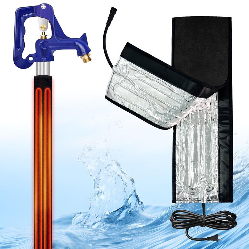 6 Ft YeloDeer 110 V~120 V Stickable Waterproof Pipe Heat Tape Blanket with 6 Ft Power Cord, 38.5" x 6.2" Aluminum Foil Water Heat Trace Blanket for Metal & Plastic Pipe freeze Protection 6ft