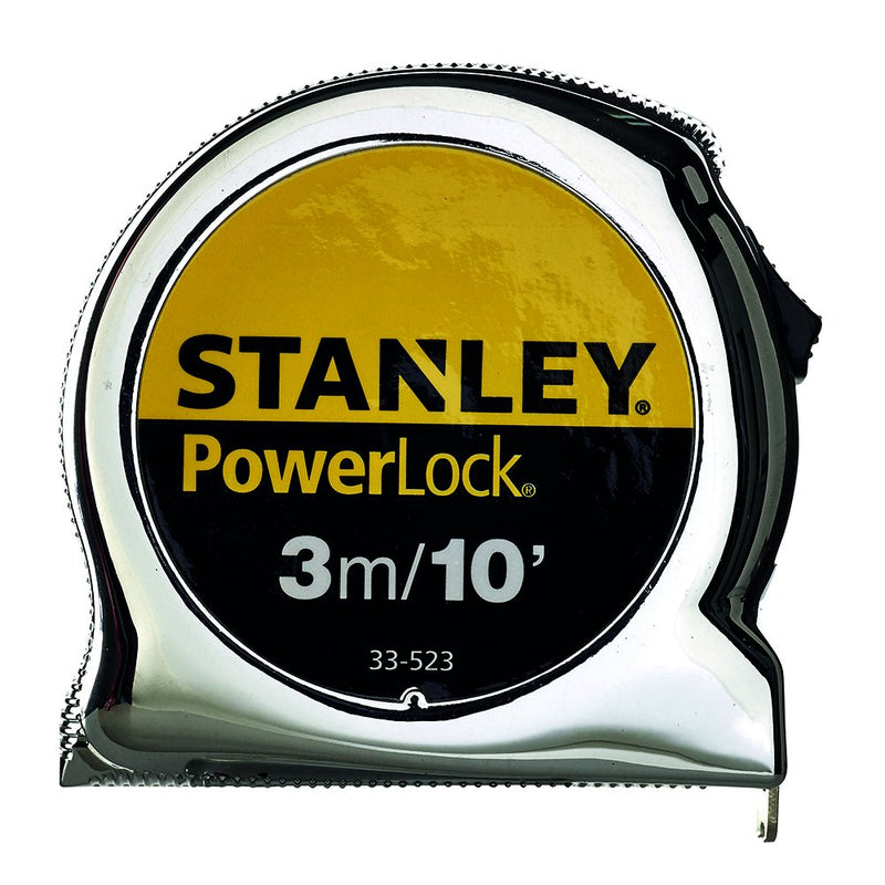 Stanley STA033523 Micro Powerlock Classic Tape, Dual Scale, 3m Length x 19mm Width Multi 3 m