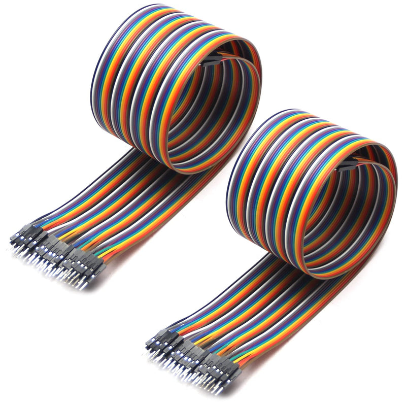 [Australia - AusPower] - Fielect Dupont Jumper Wires Breadboard Jumper Wires Colorful Ribbon Cables 40pin 50cm Long Male to Male 1Pcs 50cm 1PCS M/M 