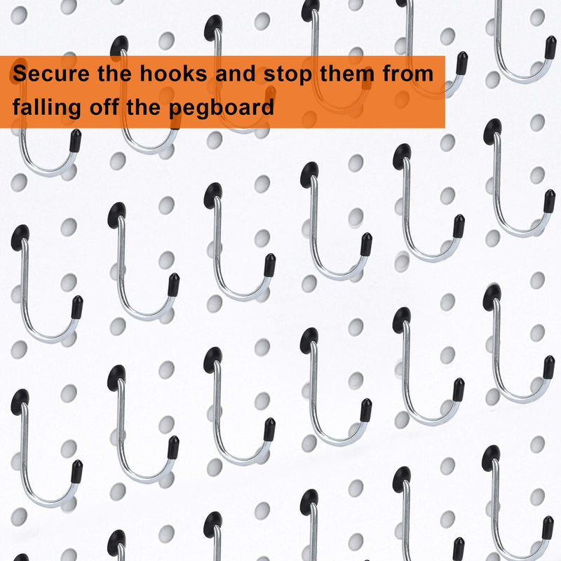 [Australia - AusPower] - Pegboard Hook Locks, for Stopping Hooks from Falling Off, 60PCS, Black 